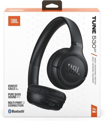 JBL Tune 530 BT Wireless On-Ear Kopfhörermit JBL Pure Bass Sound, Schwarz