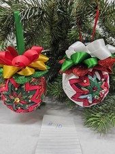 Handmade Christmas Ornaments Set Of 2