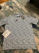 NWT Callaway Opti-Dri Premium AOP Polo Golf Shirt Grey Blue Green Men  s Sz L