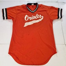 Vtg 90s Wilson Baltimore Orioles Jersey Orange V-Neck Number 12 Size L USA Made