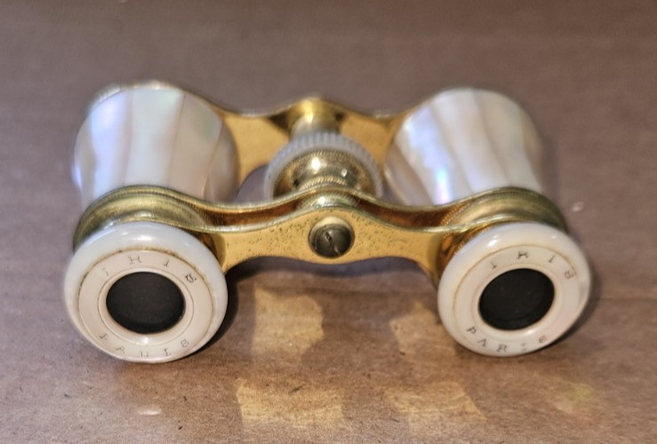 ANTIQUE LEMAIRE PARIS MOTHER PEARL OPERA GLASSES BINOCULARS JW PHILA MODEL 61