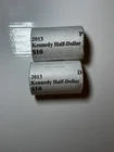 2013 P & D Kennedy Half Dollar Rolls - US Mint - Uncirculated