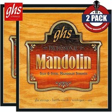 2-PACK GHS LS250 Silk  Steel Mandolin Strings Regular 11-40 Loop End