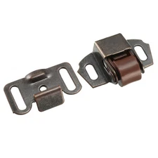 Retro Cabinet Wardrobe Door Single Roller Catch Ball Latch Copper Tone 2pcs