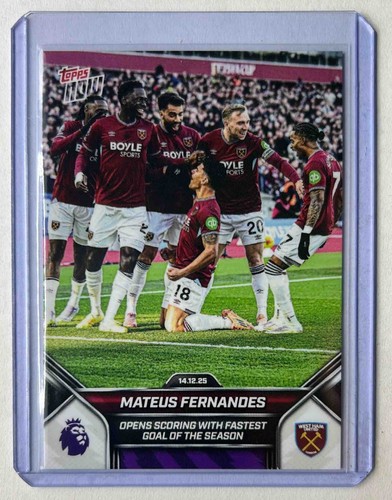 Mateus Fernandes - 2025-26 Premier League Topps NOW® - Card 83 - PR: 163