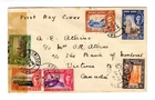 Q417 Hong Kong 1941 George VI - WWII Censor - FDC Cover to Victoria BC Canada -