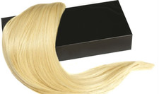 Certified Indian 100 Human Hair Sew-in Extensions 613 Light Blonde, 16"