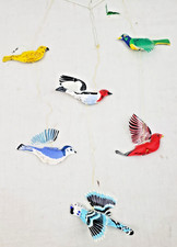 VINTAGE RARE 1950s DAMAGED BIRDS BABY MOBILE KENNERS CRADLE INCOMPLETE
