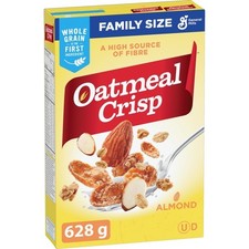 2-Pack General Mills Oatmeal Crisp Breakfast Cereal, Almond, Family Size, High F