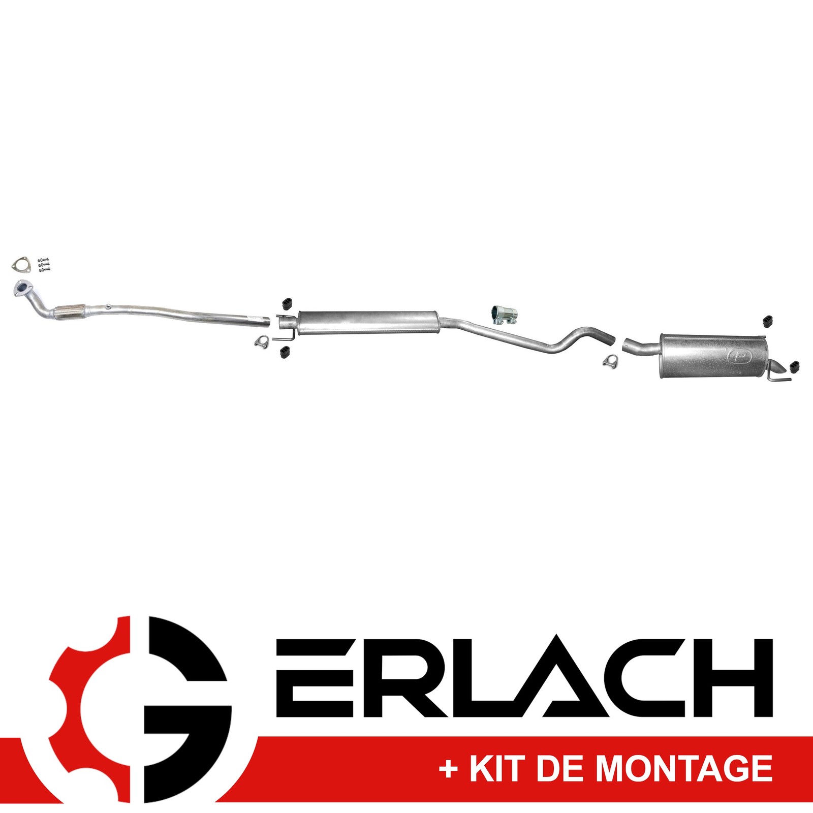 Silencieux d'échappement pour Opel Astra H 1.6 modèle de rechange 4577 en acier