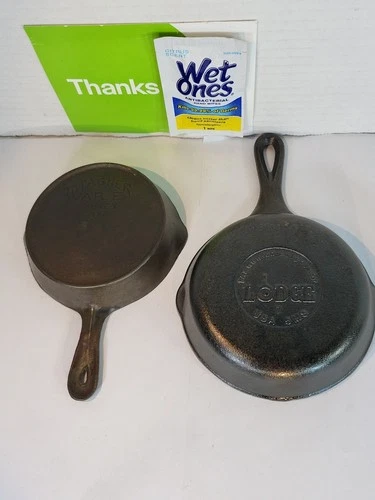 WAGNER ARC Logo 0 Toy Salesman Sample Mini Cast Iron Skillet 1900-1910 +Lodge
