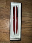 Vintage Paper Mate Pen And Pencil Set Double Heart Dark Red NIB — photo 1