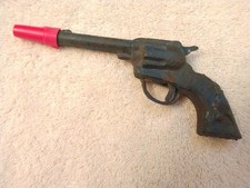 Antique Cast Iron Toy Pistol Embossed TEX Non-Firing