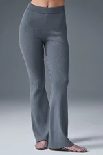 New AIo Yoga Denim Knit High-Waist Flare Pant Ribbed-Knit Flared Leg Pants