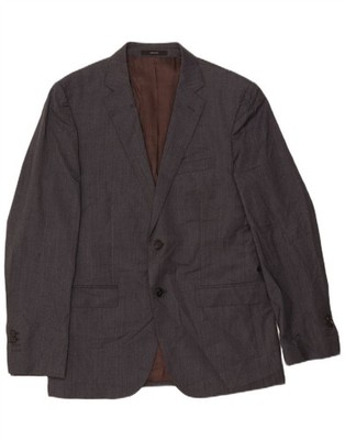 Massimo Dutti Mens 2 Button Blazer Jacket EU 50 Medium Grey Wool CE20