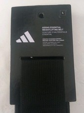 Image of Adidas Essential Black Weight Lifting Belt  Strength Training Back Support (L)
