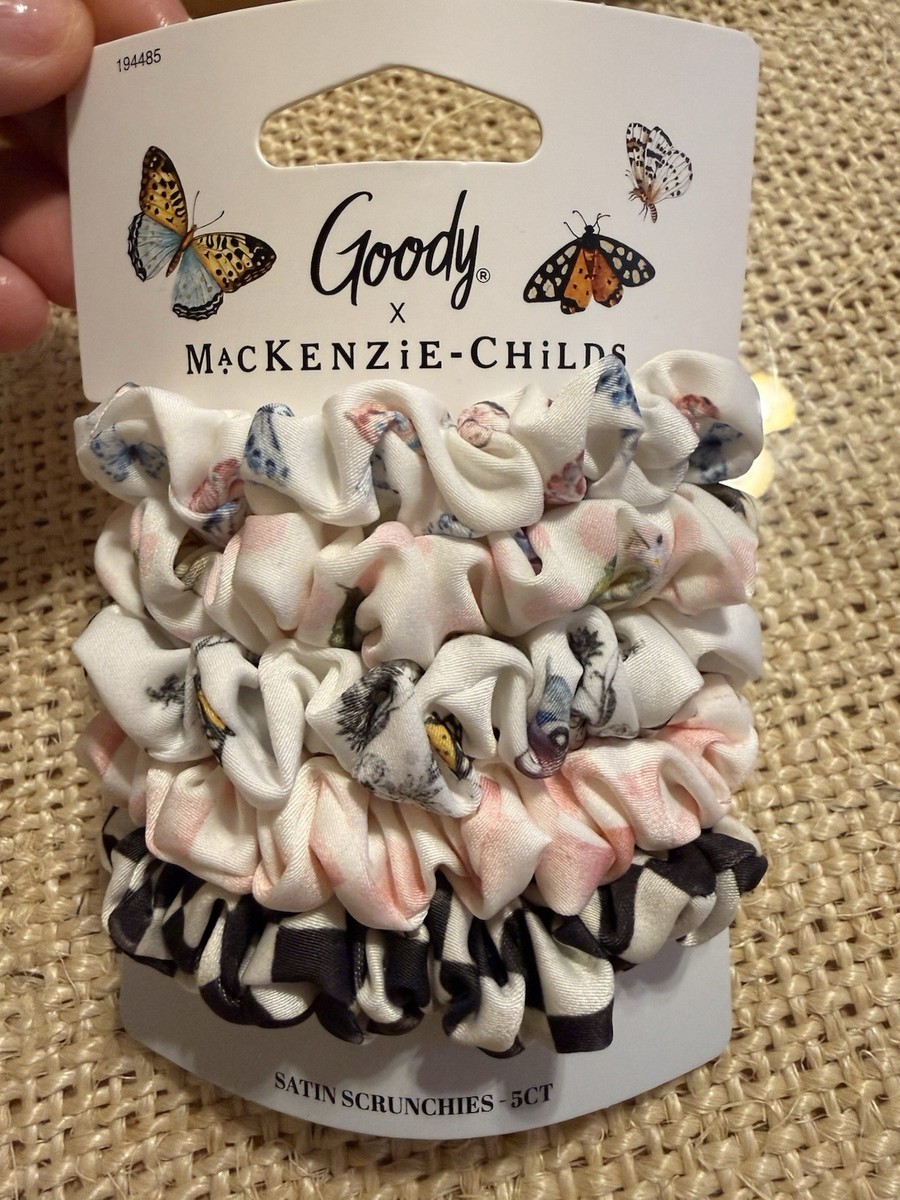 NWT Mackenzie Childs x Goody All Butterfly Hill 5 Skinny Satin Hair Scrunchies MacKenzie Childs x Goody Target - Satin Scrunchies Hair Ties  main image 4