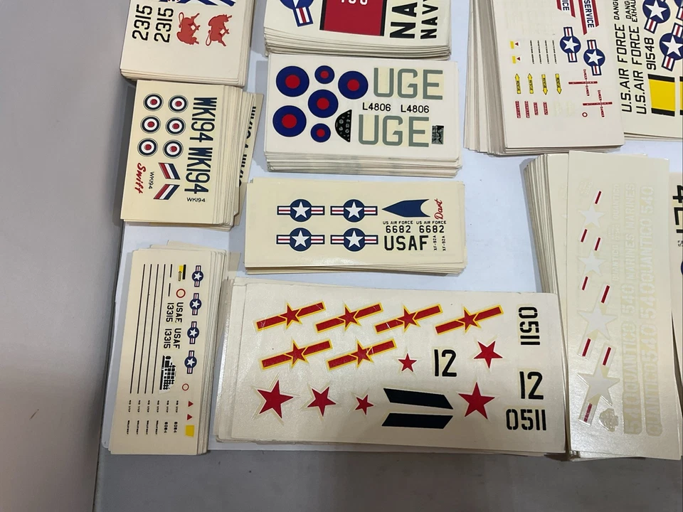 Huge Lot of Vintage Testors Decals for 1/72 & 1/48 Plastic Model Airplanes - Image 2 of 4