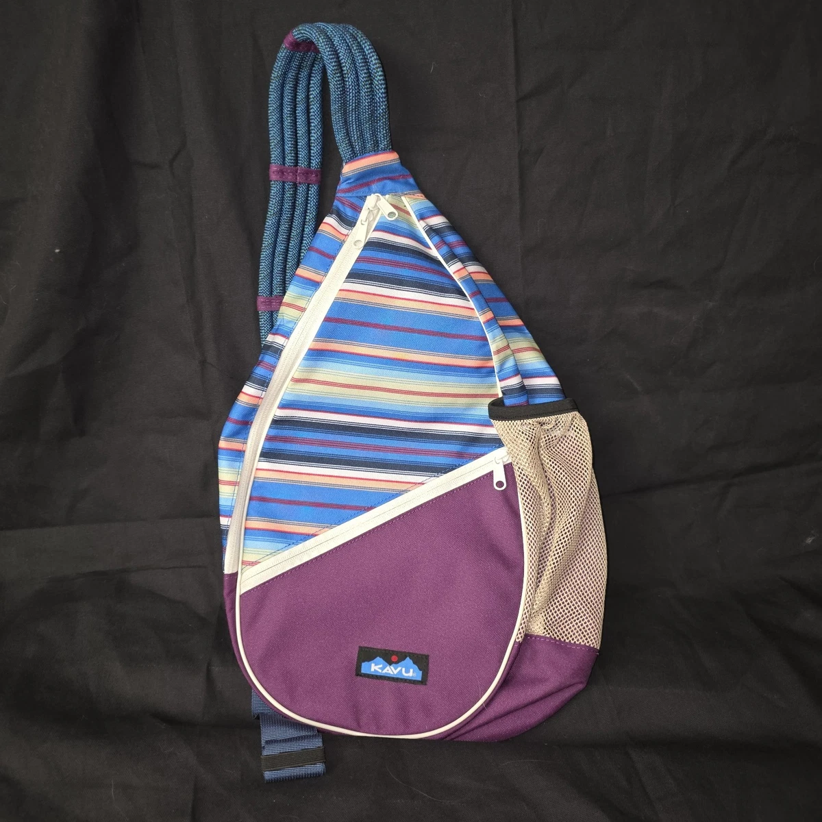 Kavu Rope Sling Bag Large Lavender Canvas Shoulder Bag Travel Unisex Hiking NEW KAVU Rope Bag Polyester Exterior Shoulder Bag Bags  main image 4