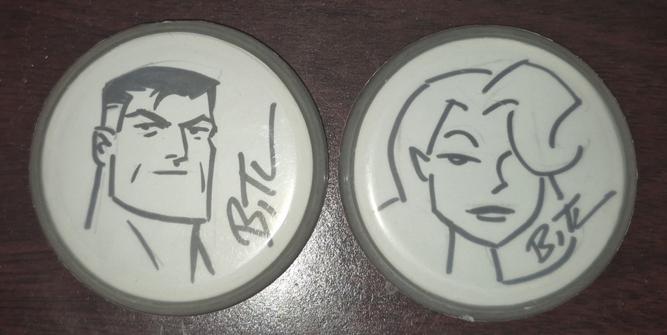 BRUCE TIMM ORIGINAL ART PINS! SAN DIEGO COMIC-CON BATMAN BEYOND AND POISON IVY! Comic Art