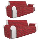 Copridivano Trapuntato Tartat 2 3 4 Posti Natalizio Scozzese Salvadivano Rosso