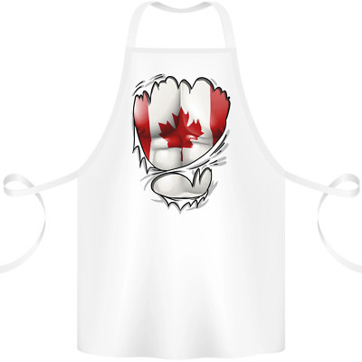 Gym Canadian Maple Leaf Flag Muscles Canada Cotton Apron 100% Organic