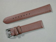 klassik echt Leder Uhrenarmband Braun Seidenmatt 18mm silberne Schließe 9285