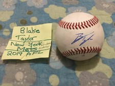 BLAKE TAYLOR SIGNED MINOR LEAGUE BASEBALL/HOUSTON ASTROS PITCHER, DEBUT 2020