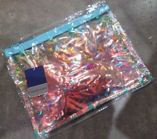 NEW SunnyLife Stardust See Thru Zipper Pouch  - Stardust