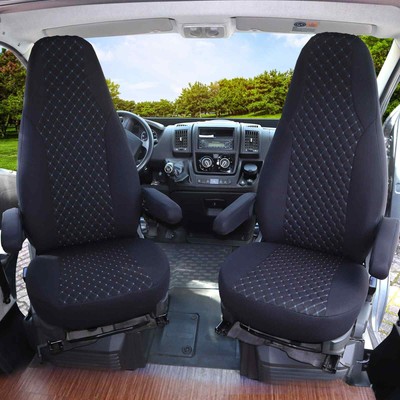 Pilot Wohnmobil Sitzbezüge passend für Winnebago Journey (Schwarz-Blau)