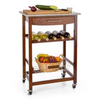 Klarstein Home Beverage Serving Trolley Portable Shop Wine Rack Drawer 4 Tier Klarstein Home Beverage Serving Trolley Portable Shop Wine Rack Drawer 4 Tier