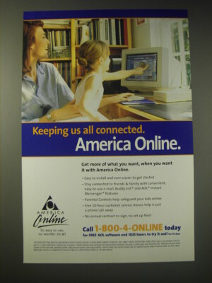 2003 America Online Ad - Keeping us all connected. America Online