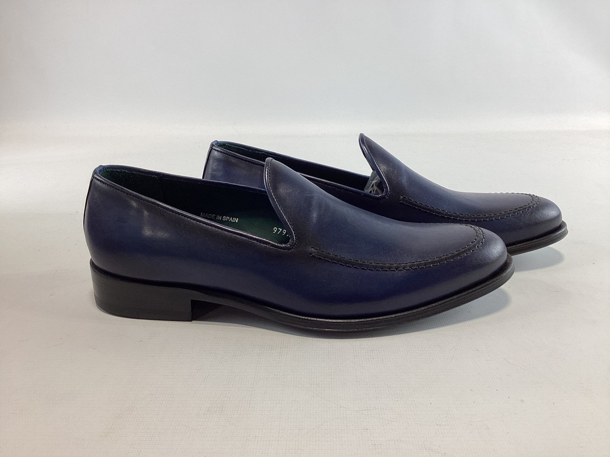 Mens Mezlan Rodin Blue Leather Dress Loafers 8M NEW | eBay display picture 2