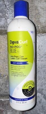 DevaCurl No-Poo Blue Anti-Brass Cleanse & Tone 12 oz