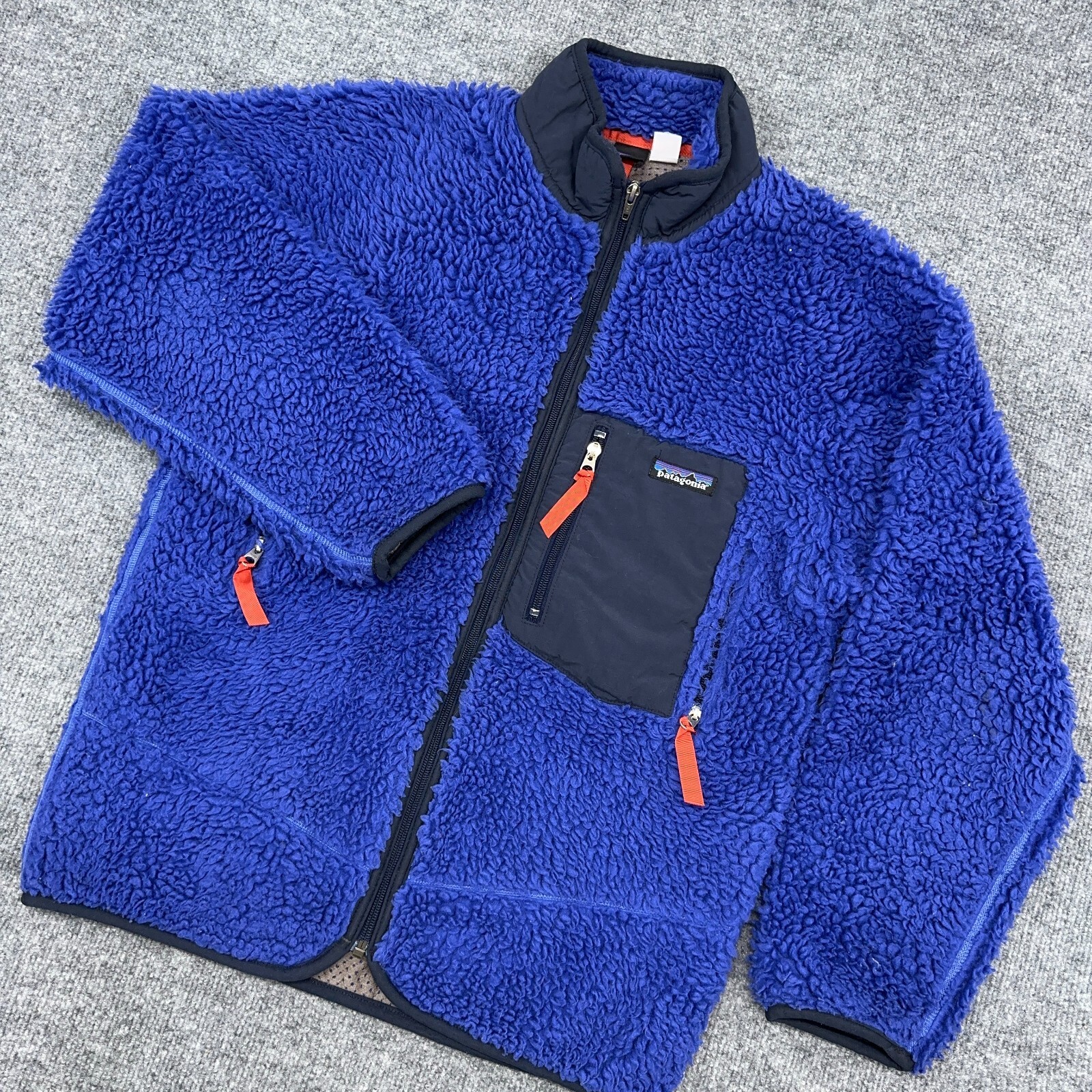 Vintage Patagonia Jacket Men S (Youth XL) Cobalt Blue Retro X Deep Pile USA Made