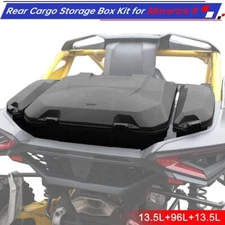 3pcs 96L&13.5L Rear Cargo Storage Box Compatible with Can-Am Maverick R 2024+