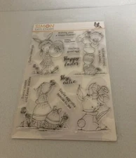 Simon Says Stamps - Clear Stamp Set - Hoppy Easter - # 2039ssc - New Package -