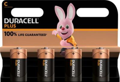 12 Duracell Plus C / Baby Alkaline 100% Life guaranteed Batterien im 4er Blister