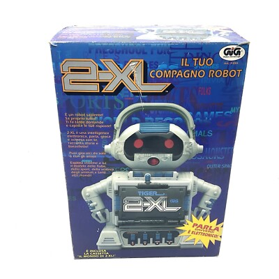 Tomy Tiger 2-XL talking tape robot toy cassette player New Old
