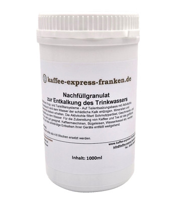 1l Granulat pass.Wasserfilter Refill Patrone Entkalkungsgranulat Jura  Delonghi