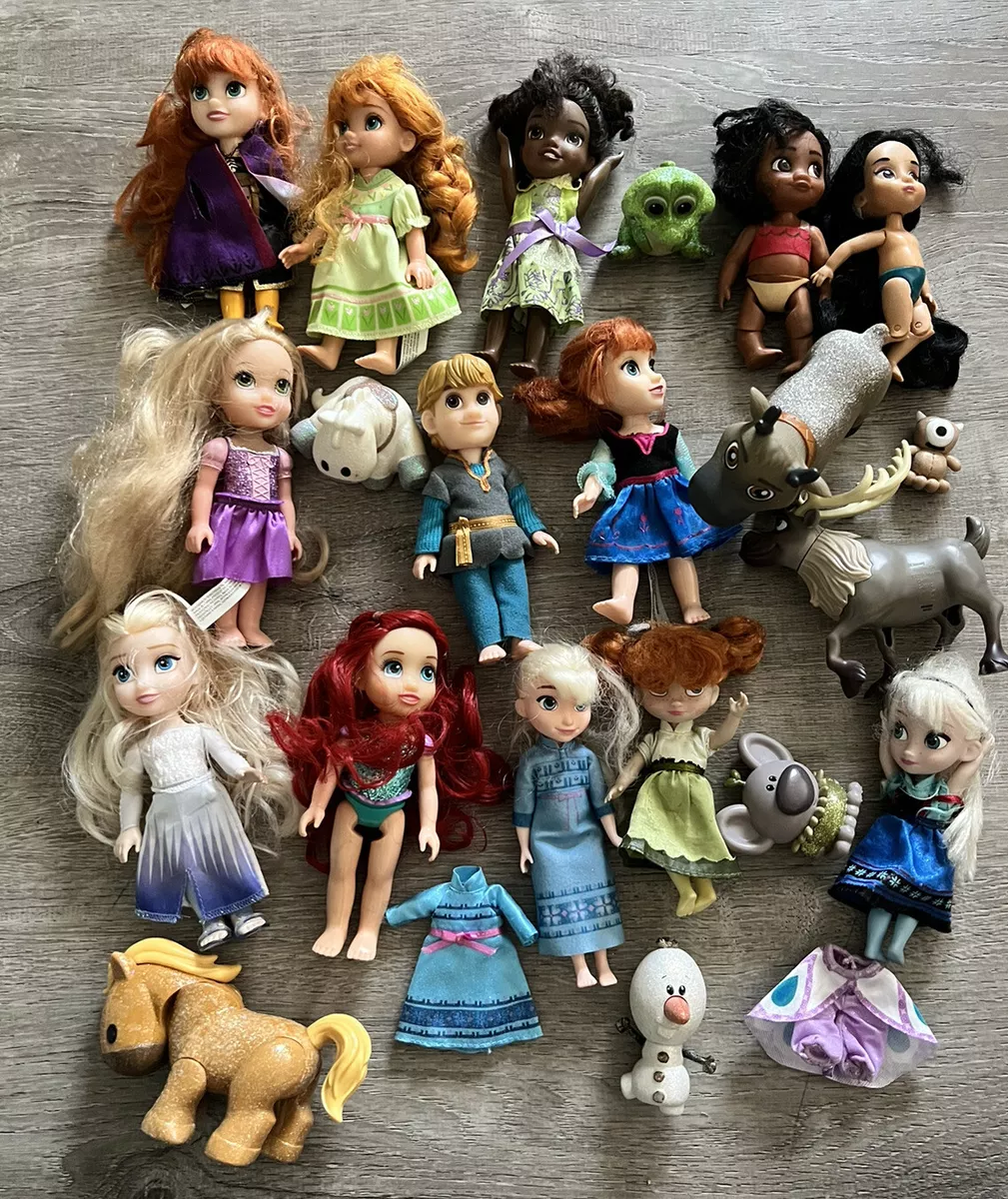 Disney Store Animator's Collection 5 Mini Toddler Doll Lot dolls Princess