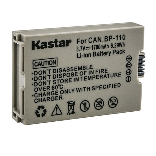 Kastar Battery for Canon BP-110 VIXIA HF R20 R200 R21 R28 R27 R26 R206 ...