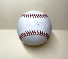 Eric Chavez signed OML Baseball  -  Athletics - Steiner & MLB Authenticated