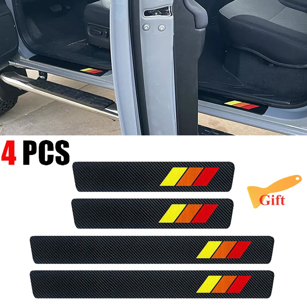 4x For Toyota Corolla Car Door Sill Plate Protector Scuff Entry Guard Cover