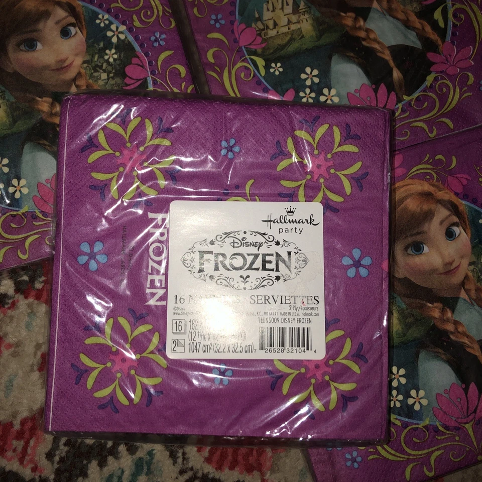 NEW Lot of 4 Disney's FROZEN Officially Licensed Paper Party Napkins Hallmark - Image 3 of 4