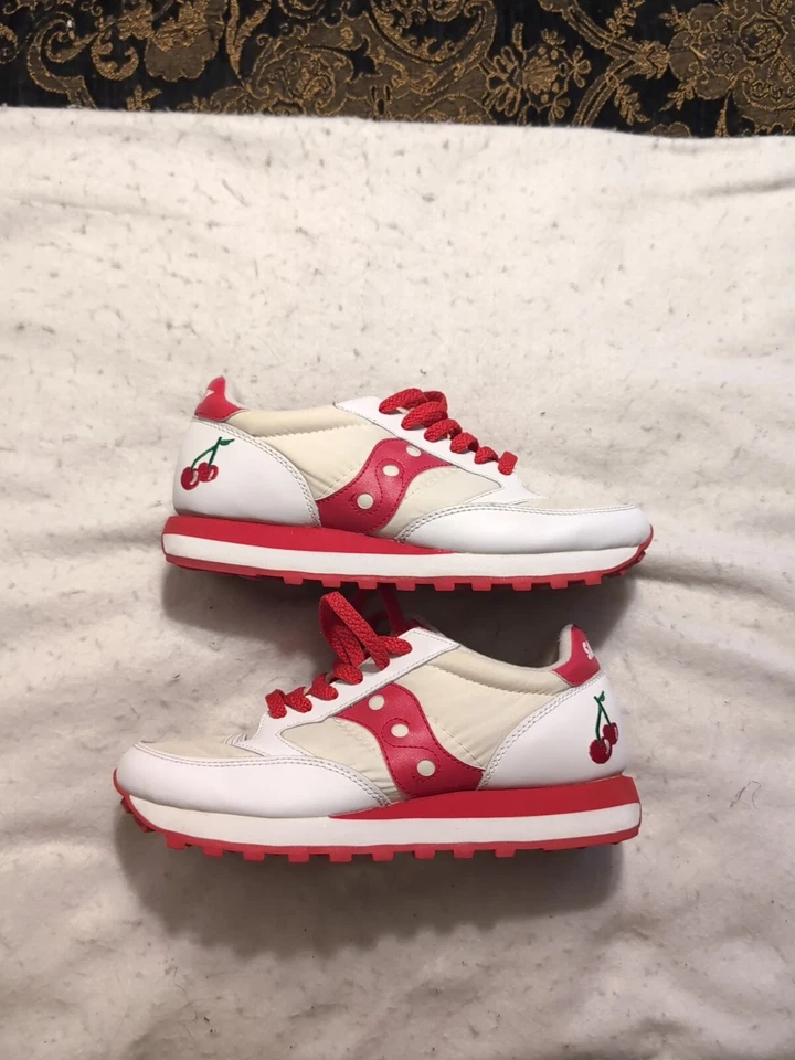 Saucony Jazz Low Pro  XT600 Red White Women's Sneakers Size 7 2005 Cherry - Image 2 of 4