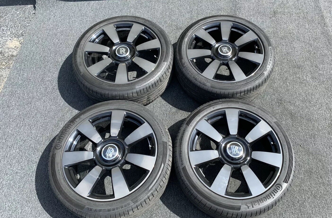 ROLLS ROYCE CULLINAN 7 SPOKE PART POLISHED SHADOW WHEELS 