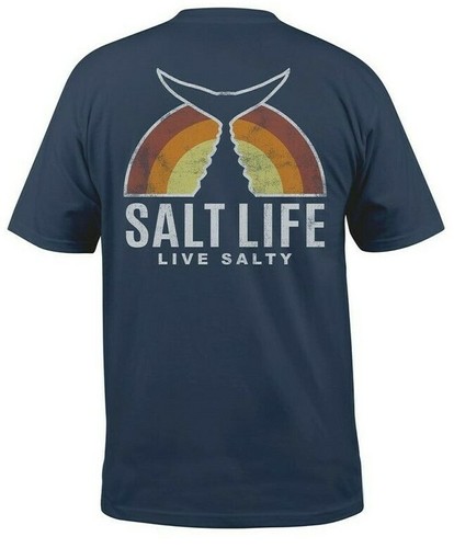 Men's Salt Life "Hammock Time" Long Sleeve Graphic T-Shirt - Grapefruit Color, New With Tags