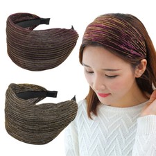 Women Ladies Wide Headband Lace Mesh Hairband Hair Band Accessories Head Wrap