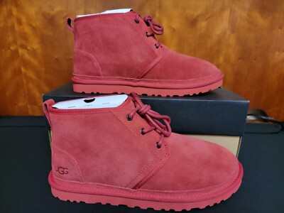 NEW! UGG Neumel Suede Mens Chukka Ankle Boots Shoes Wool Red, US Size 12